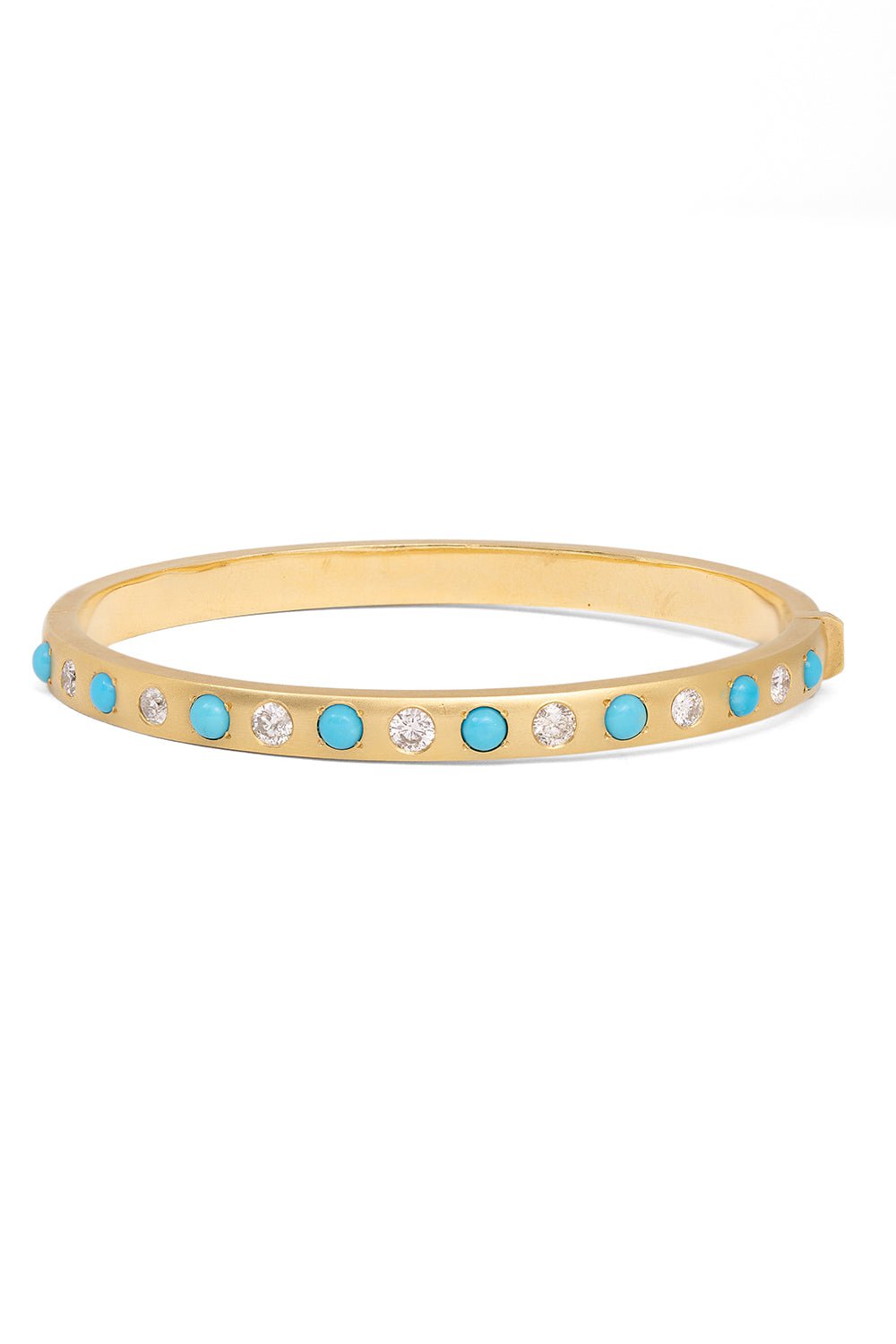 JENNA BLAKE-Turquoise Diamond Gypsy Bangle-