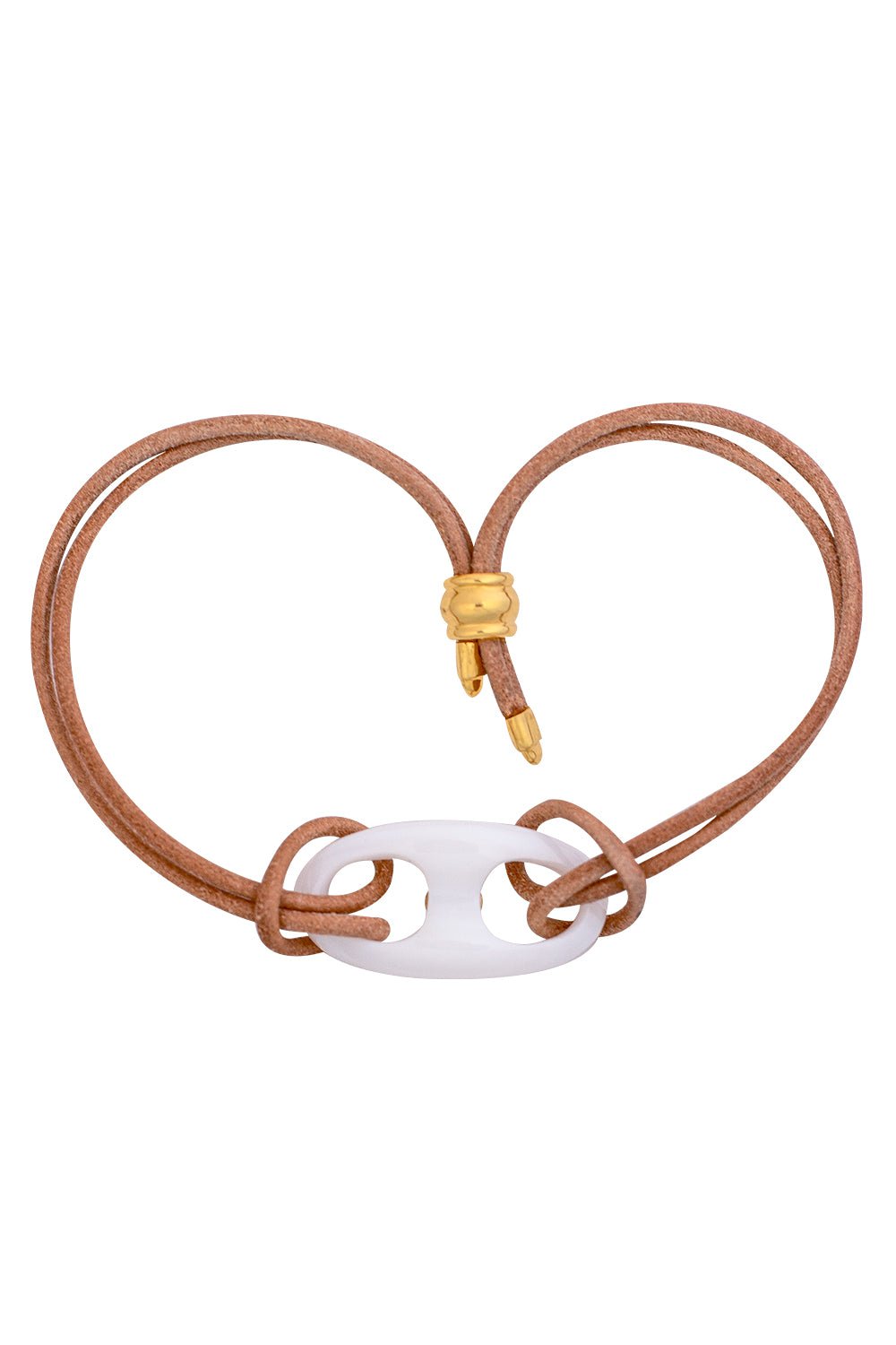 JENNA BLAKE-Single Stone Pearl Mariner Link Bracelet-YELLOW GOLD