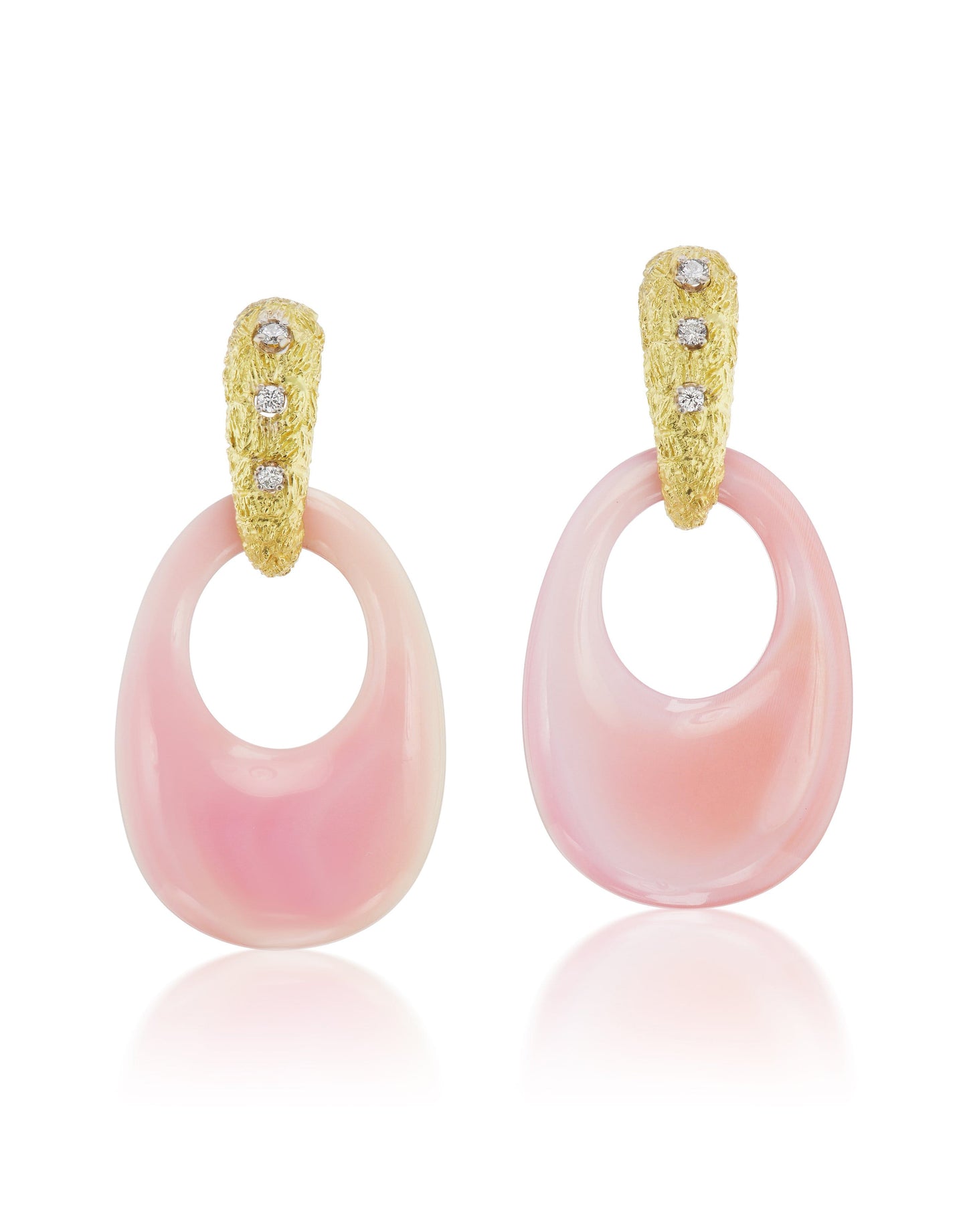JENNA BLAKE-Detachable Coral Hoops-YELLOW GOLD