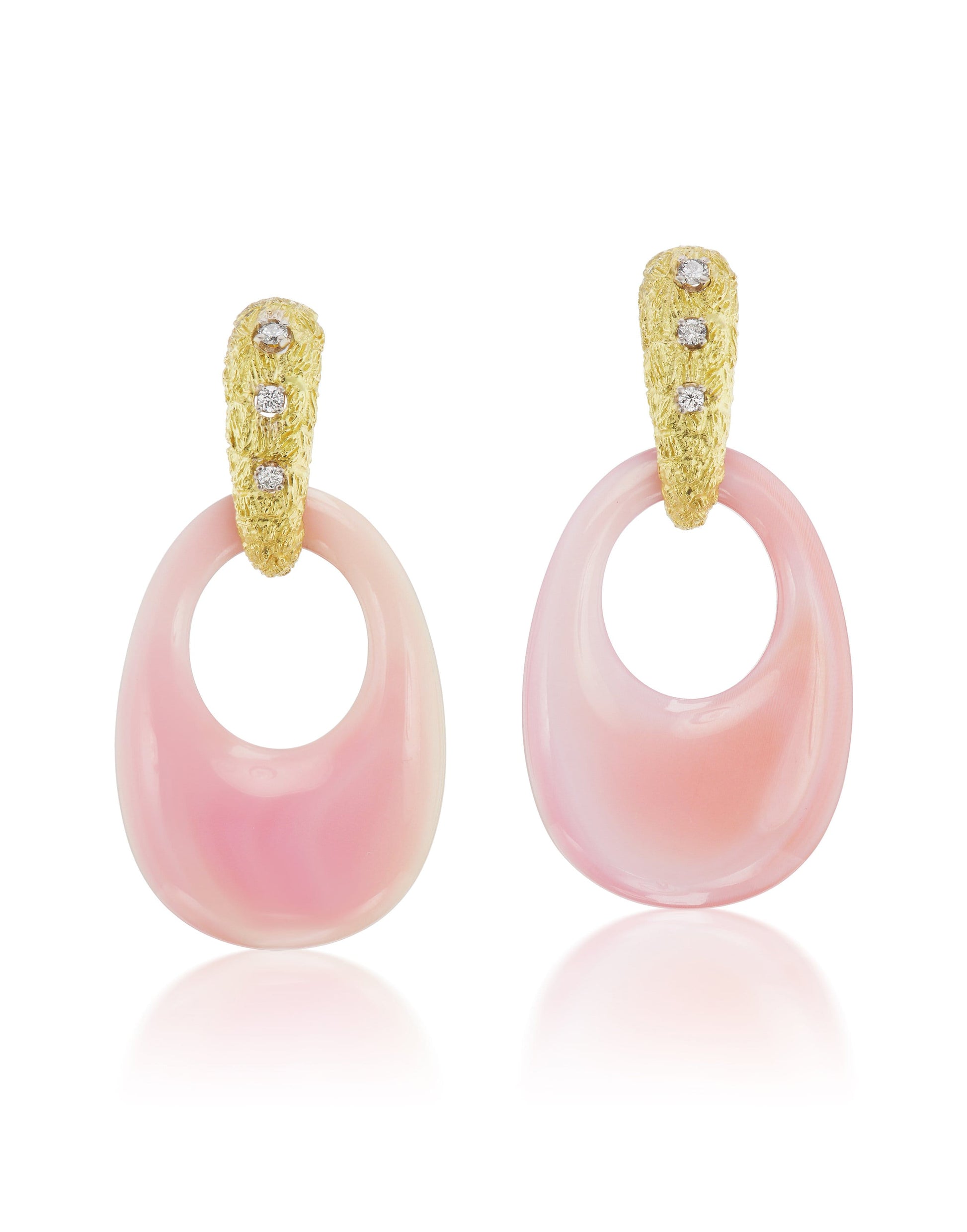 JENNA BLAKE-Detachable Coral Hoops-YELLOW GOLD