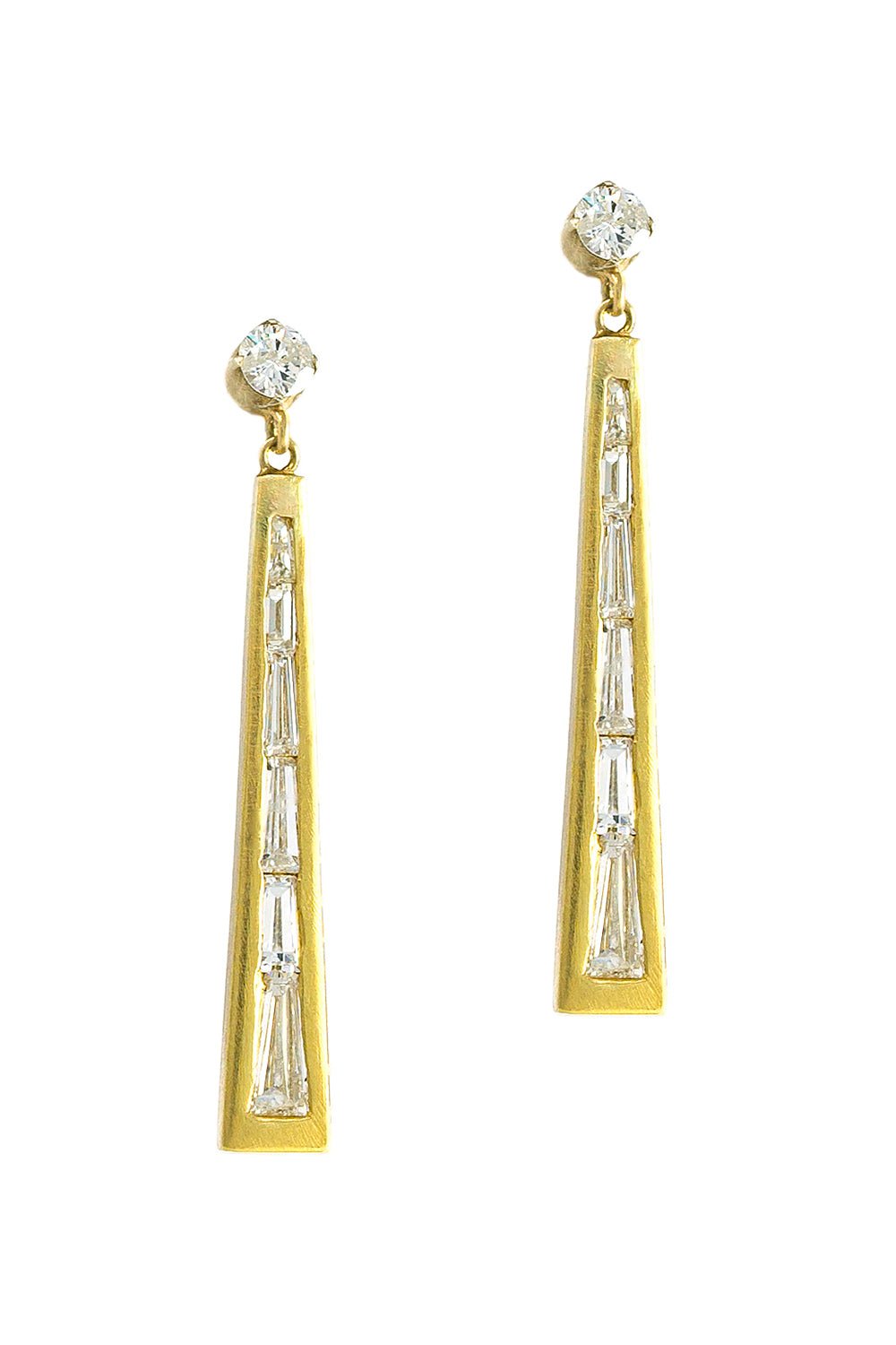 JENNA BLAKE-Eiffel Tower Earrings-YELLOW GOLD