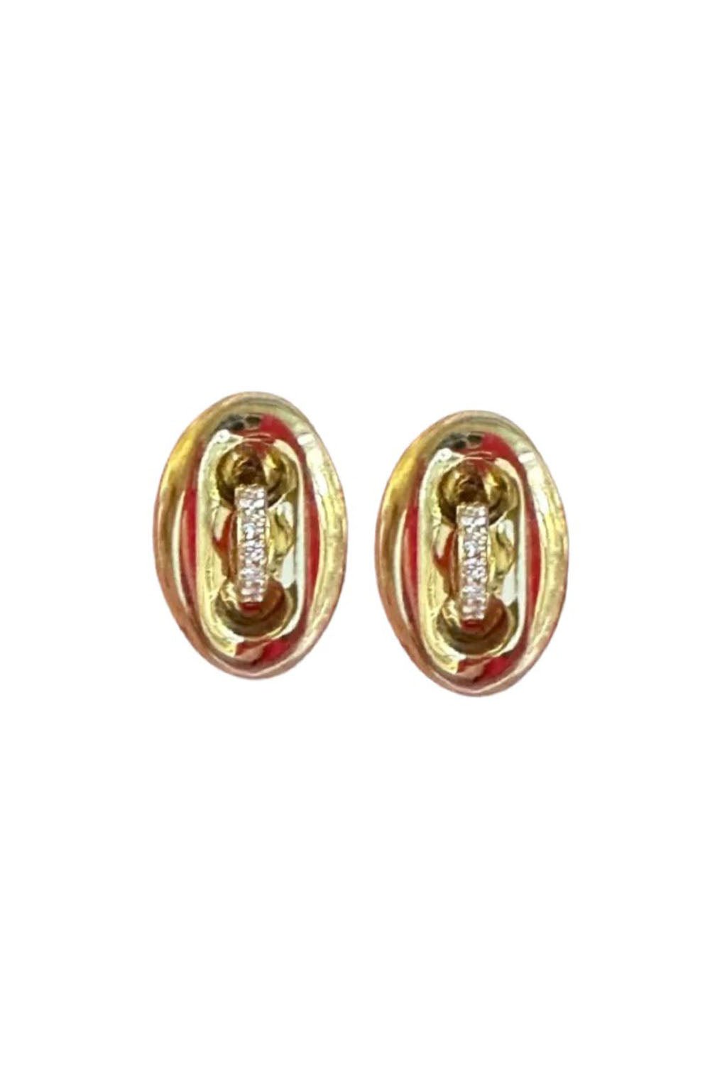 JENNA BLAKE-Mariner Stud Earrings-YELLOW GOLD