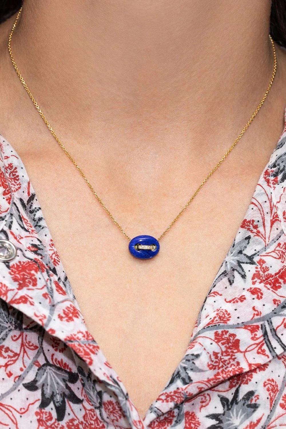 Onyx Mini Mariner Necklace-YELLOW GOLD-16-JEWELRYFINE JEWELNECKLACE O-JENNA BLAKE