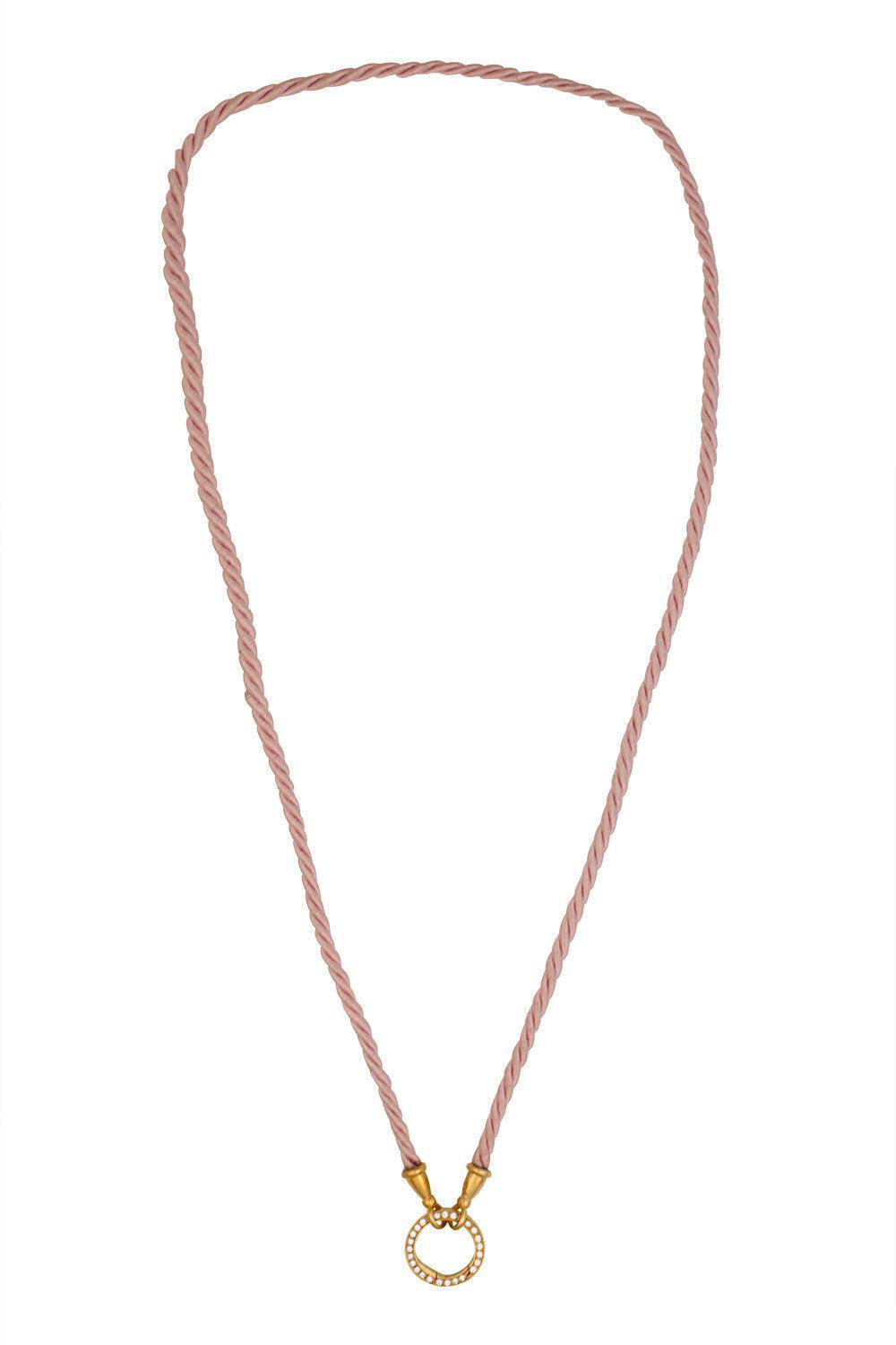 Diamond Clasp Cord Necklace-YELLOW GOLD-21-JEWELRYFINE JEWELNECKLACE O-JENNA BLAKE
