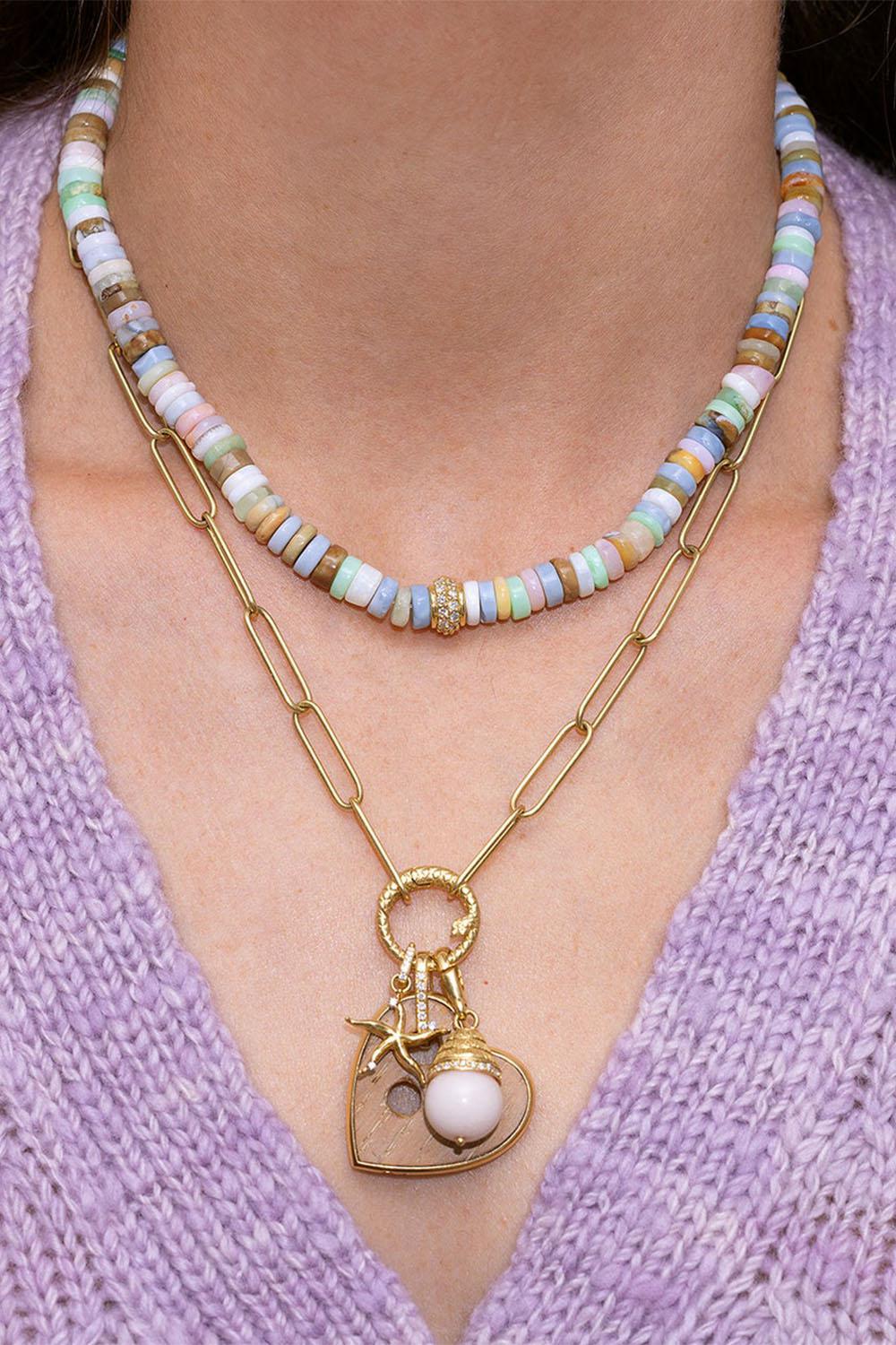 Snake Charm Chain Necklace-YELLOW GOLD-21-JEWELRYFINE JEWELNECKLACE O-JENNA BLAKE