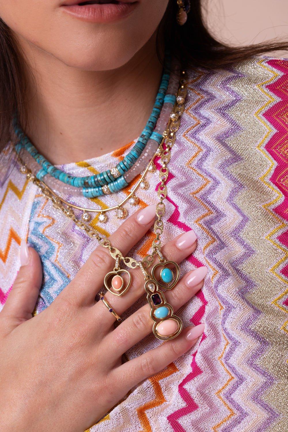 JENNA BLAKE-Textured Nautical Necklace-YELLOW GOLD