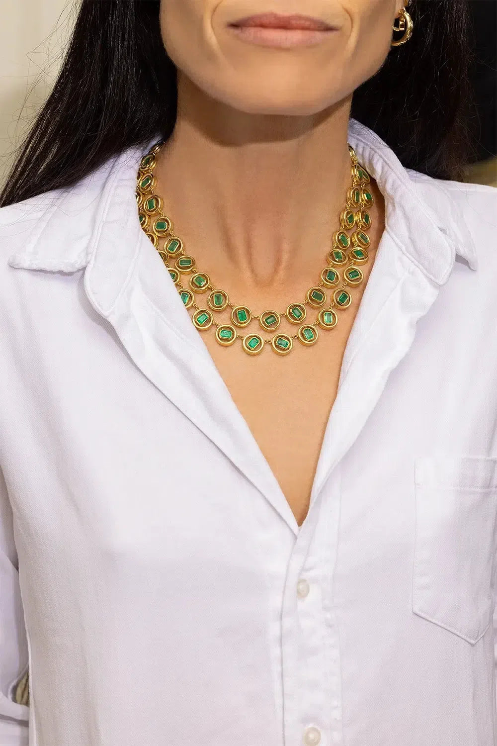 Emerald Shadow Max Necklace-YELLOW GOLD-JEWELRYFINE JEWELNECKLACE O-JENNA BLAKE