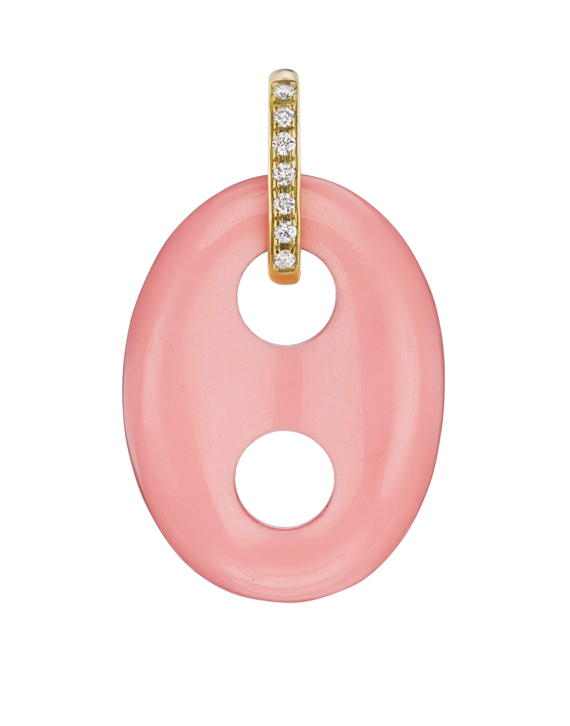 JENNA BLAKE-Coral and Diamond Mariner Charm-YELLOW GOLD