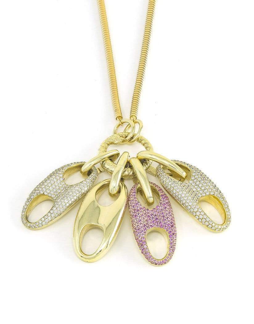 JENNA BLAKE-Diamond Nautical Link Pendant-YELLOW GOLD