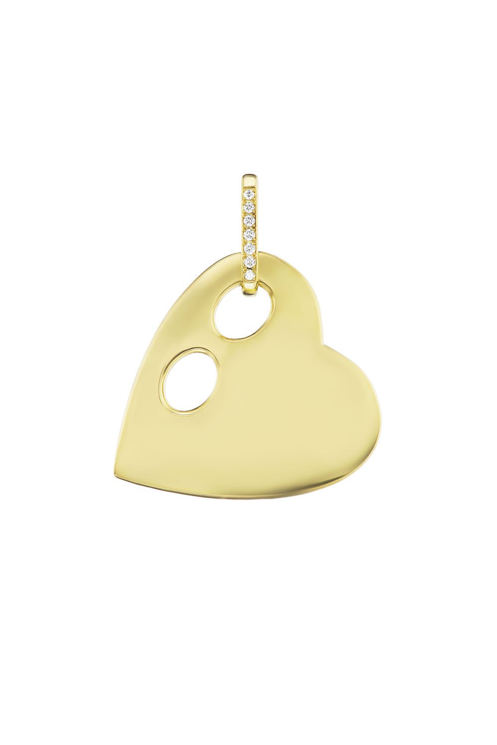 JENNA BLAKE-Large Anchored Heart Charm-YELLOW GOLD