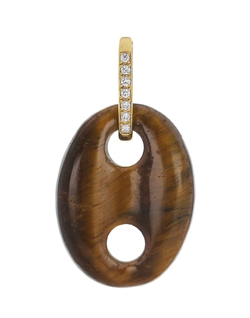JENNA BLAKE-Tigers Eye Mariner Link Charm-YELLOW GOLD