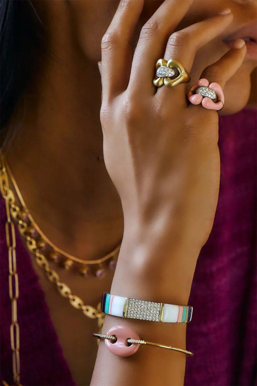 JENNA BLAKE-Nautical Pink Diamond Ring-YELLOW GOLD