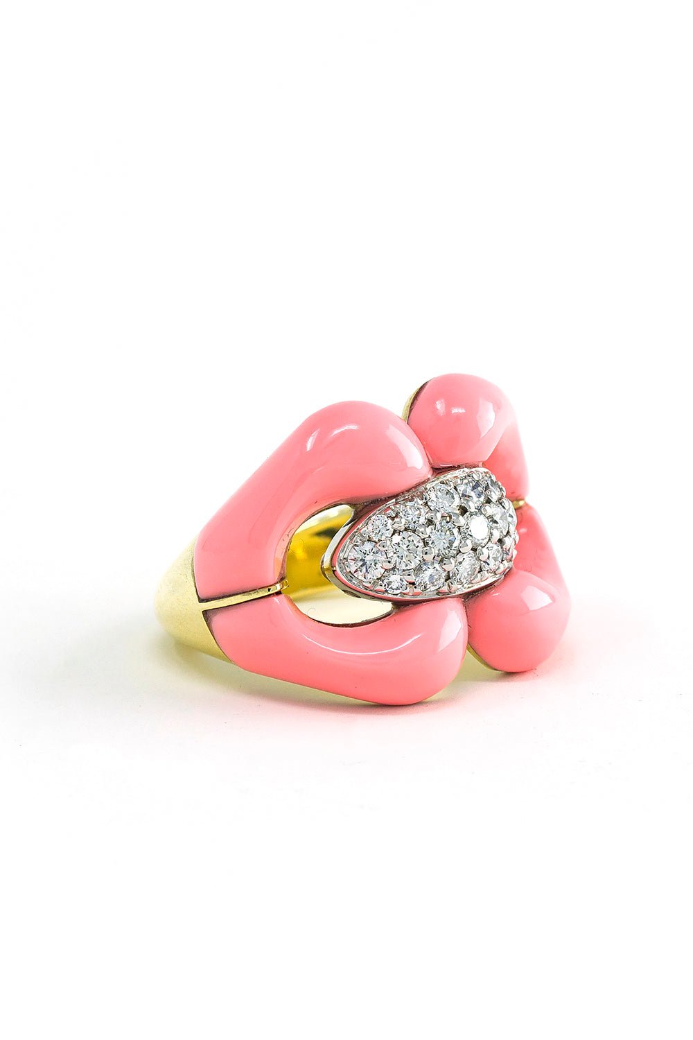 JENNA BLAKE-Nautical Pink Diamond Ring-YELLOW GOLD
