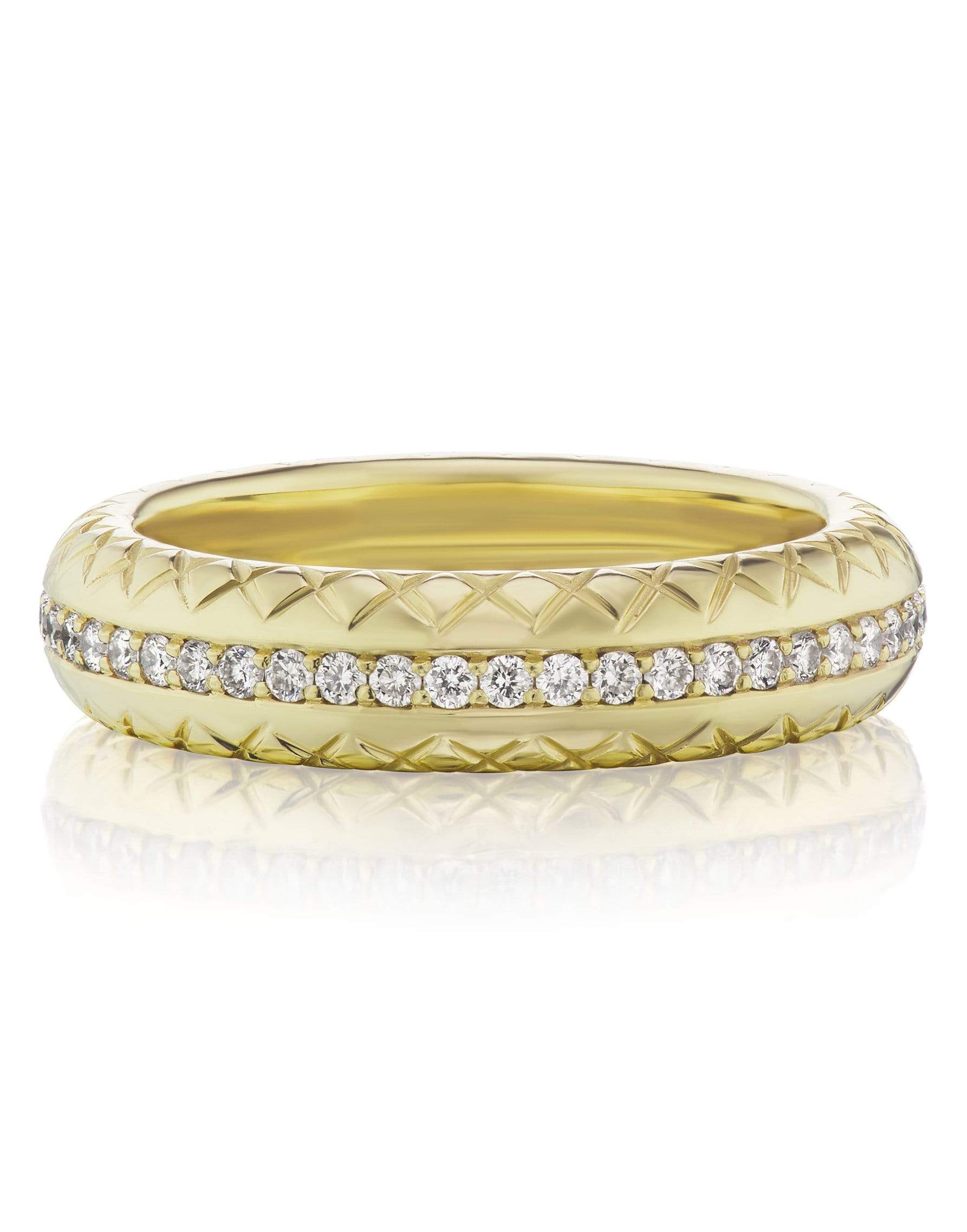 JENNA BLAKE-Diamond Snake Band-YELLOW GOLD