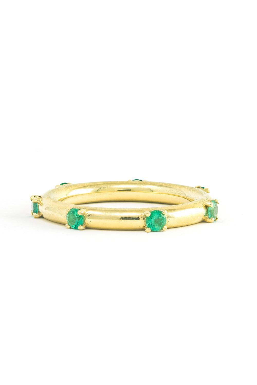 Emerald Polka Dot Ring-YELLOW GOLD-6.5-JEWELRYFINE JEWELRING-JENNA BLAKE