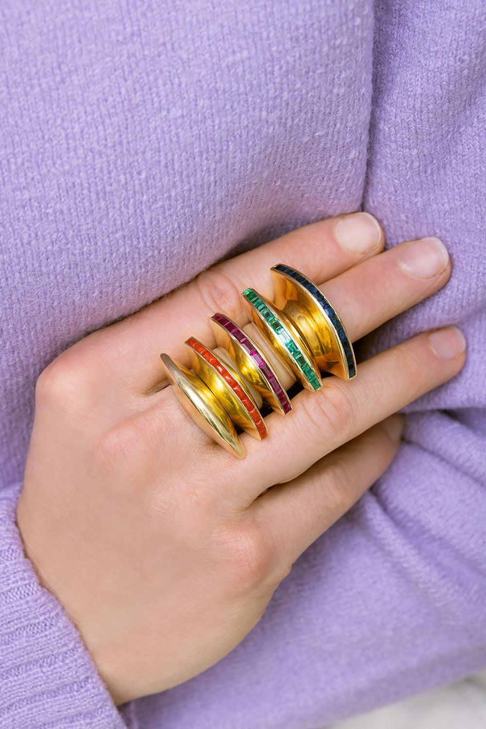 Emerald Eclipse Ring-YELLOW GOLD-7-JEWELRYFINE JEWELRING-JENNA BLAKE