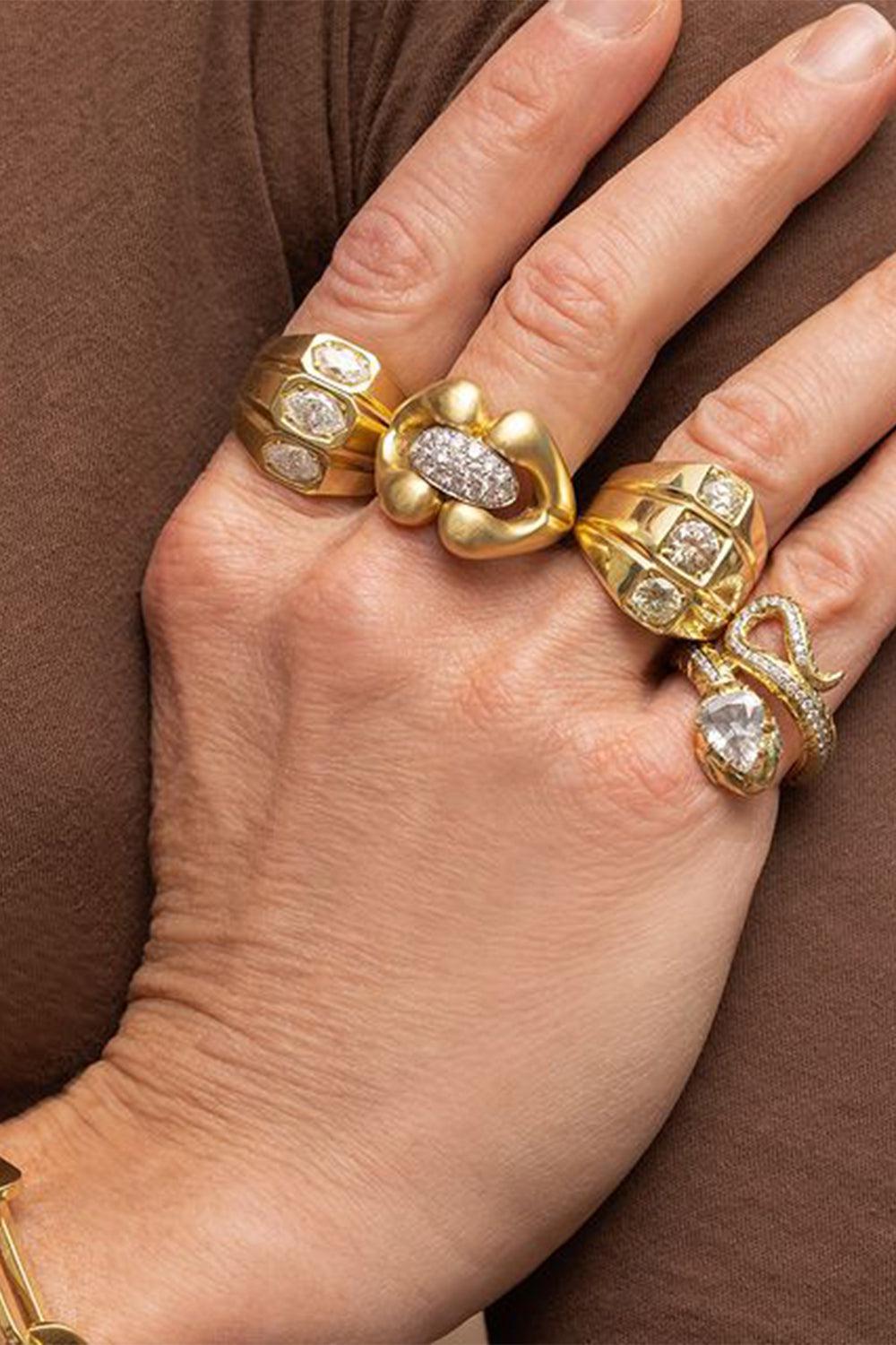 Diamond Nautical Ring-YELLOW GOLD-7.5-JEWELRYFINE JEWELRING-JENNA BLAKE