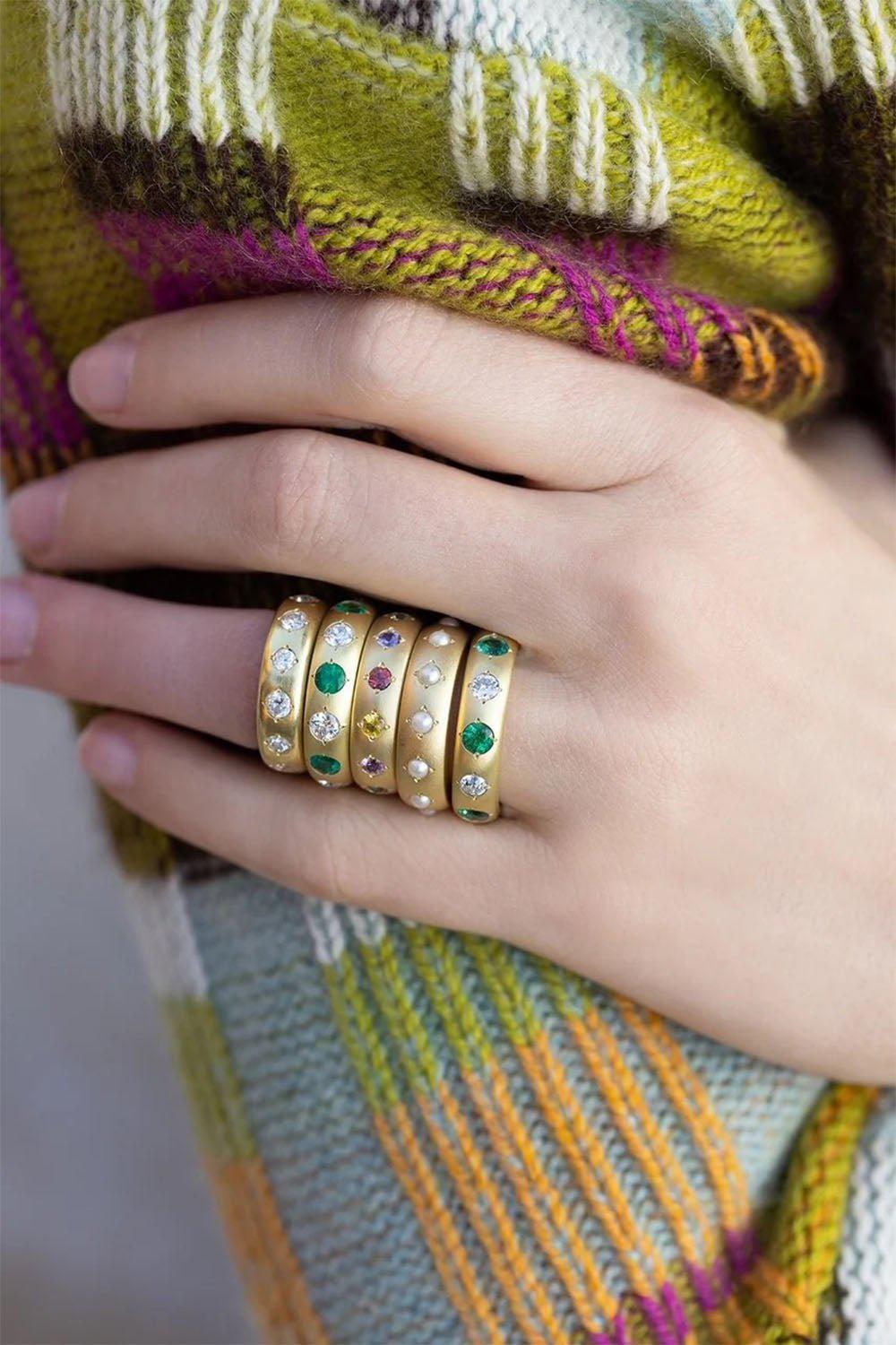 JENNA BLAKE-Pearl Gypsy Band-YELLOW GOLD