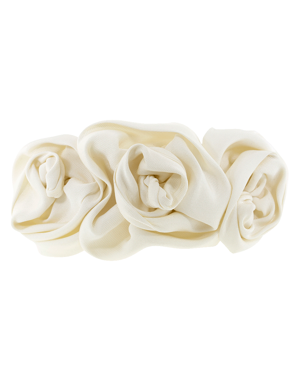 JENNIFER BEHR-Cream Triple Rosette Faille Headband-CREAM