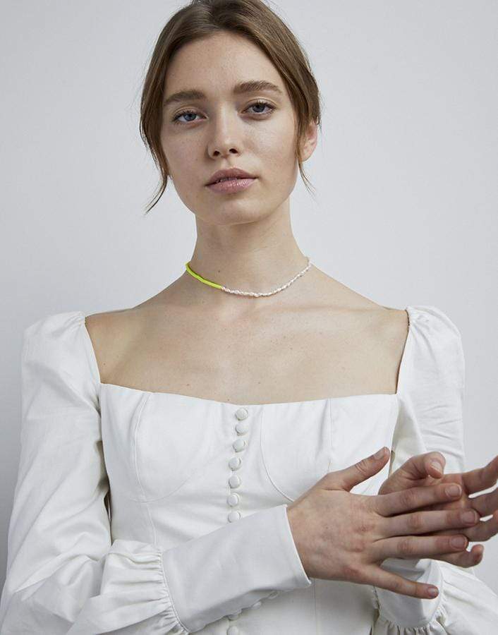 JENNIFER BEHR-Lemon Amadora Necklace-LEMON