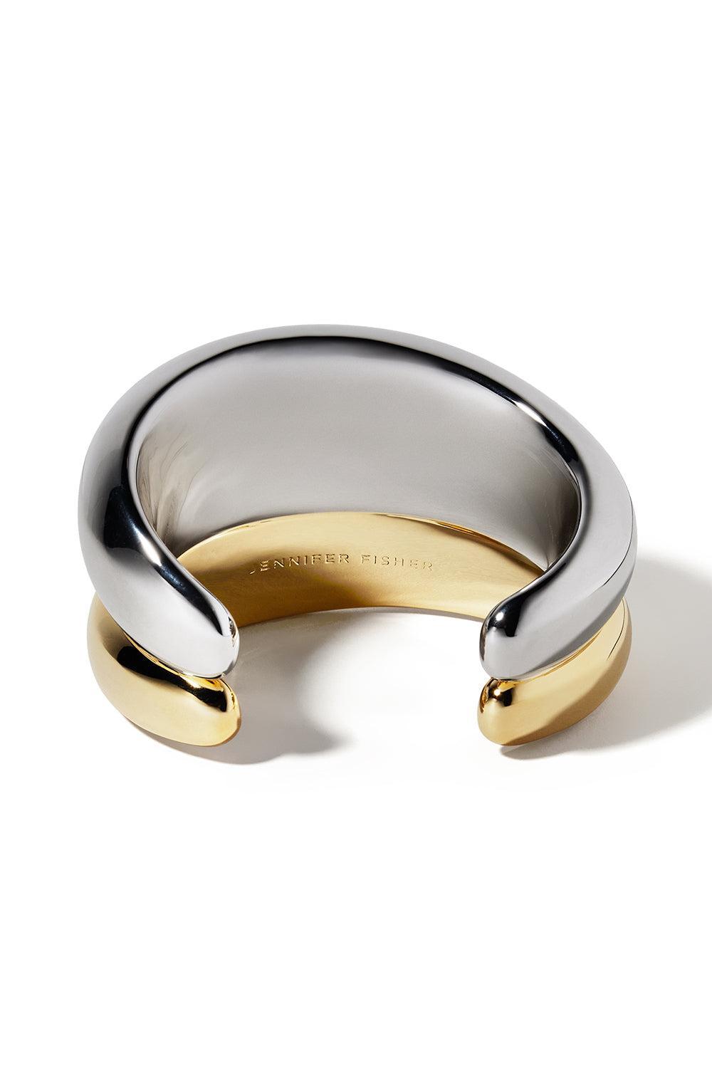Chavez Two Tone Cuff Bracelet-YELLOW GOLD-JEWELRYBOUTIQUEBRACELET O-JENNIFER FISHER