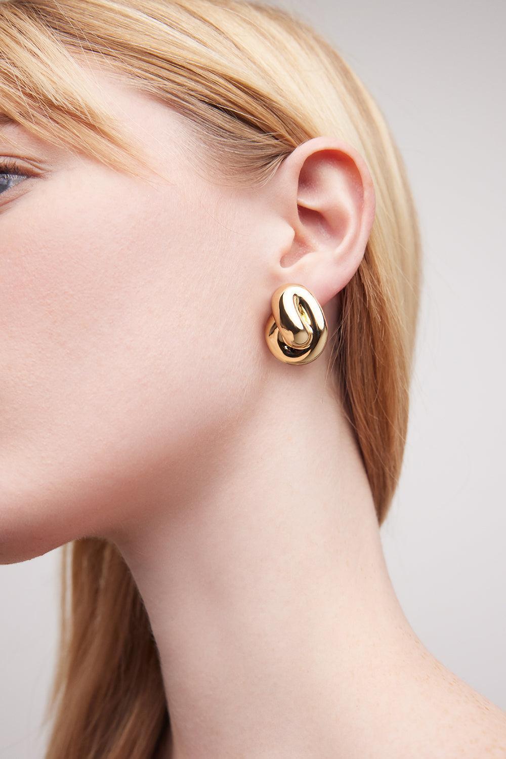 Small Knot Stud Earrings-YELLOW GOLD-JEWELRYBOUTIQUEBRACELET O-JENNIFER FISHER