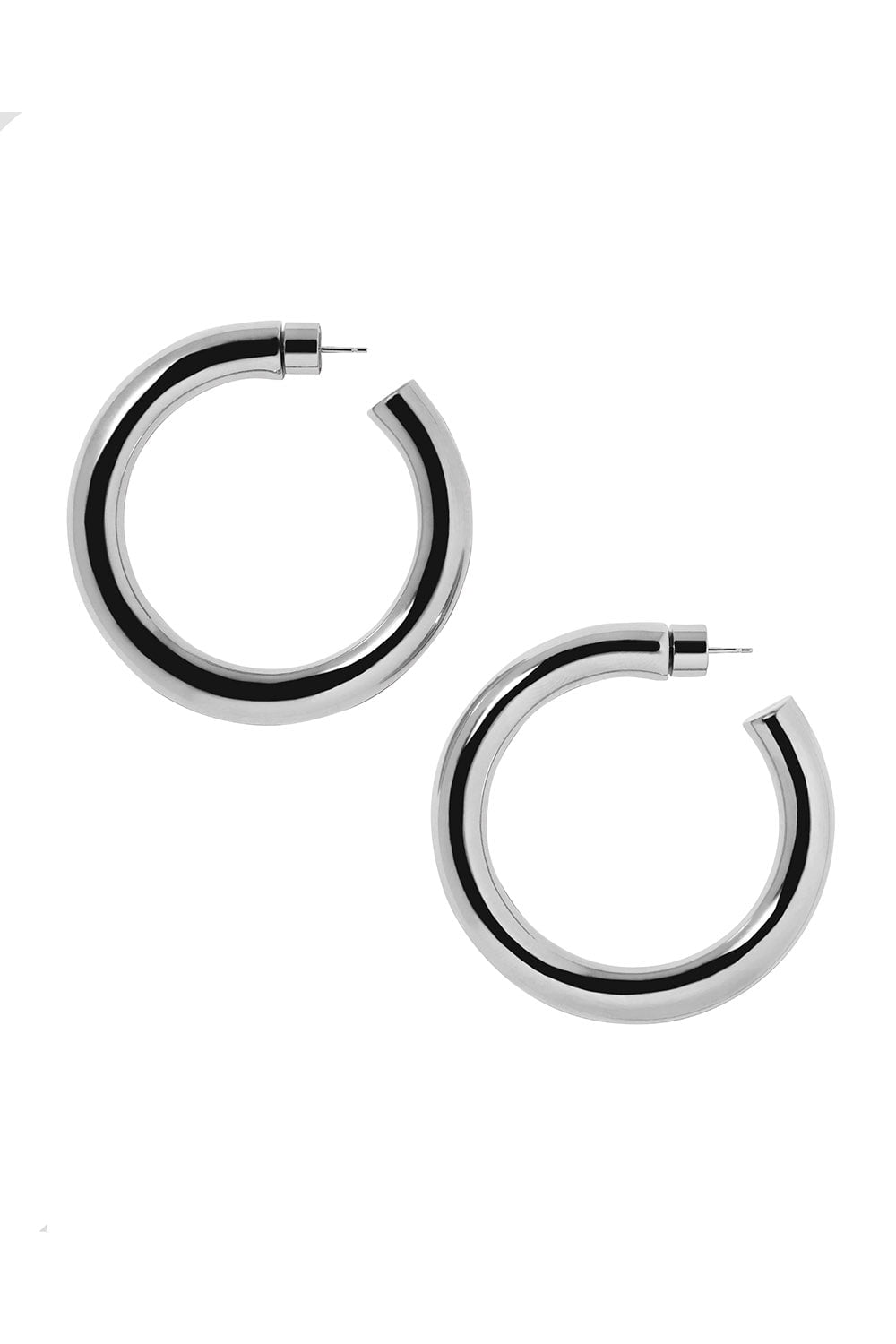 JENNIFER FISHER-Jamma Baby Hoop Earrings - 1.5in-SILVER