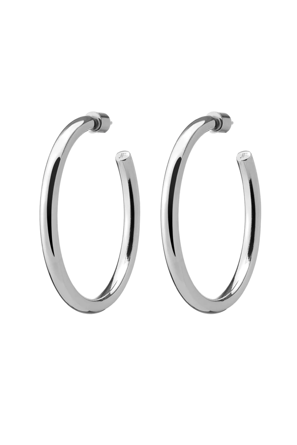 Lilly Baby Hoop Earrings - Silver - 1.5in