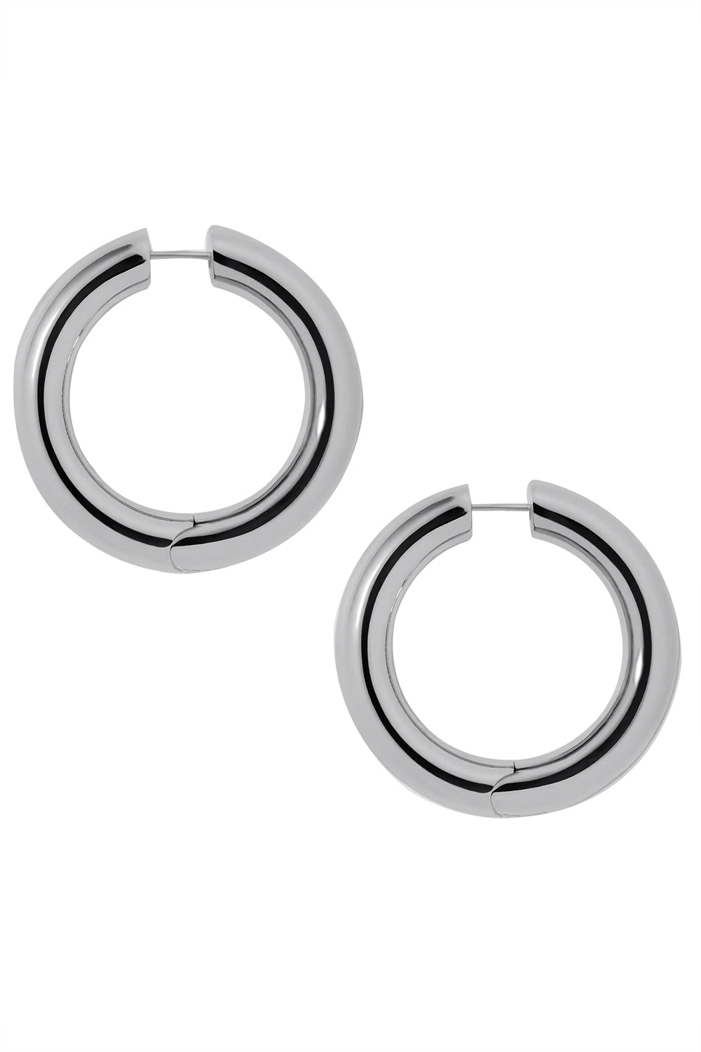Mini Samira Hinged Hoop Earrings - Silver - 1in-SILVER-JEWELRYBOUTIQUEEARRING-JENNIFER FISHER