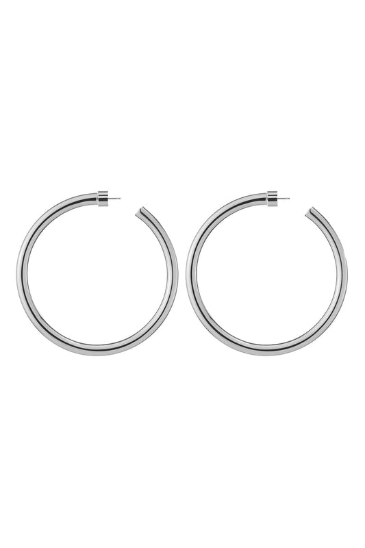 JENNIFER FISHER-Natasha Hoop Earrings - 2in-SILVER