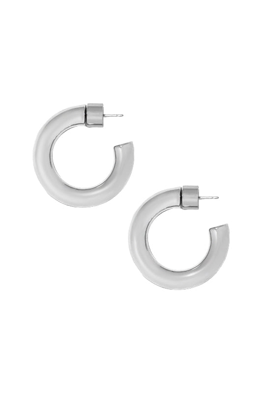 Samira Huggie Earrings - Silver - 1in-SILVER-JEWELRYBOUTIQUEEARRING-JENNIFER FISHER