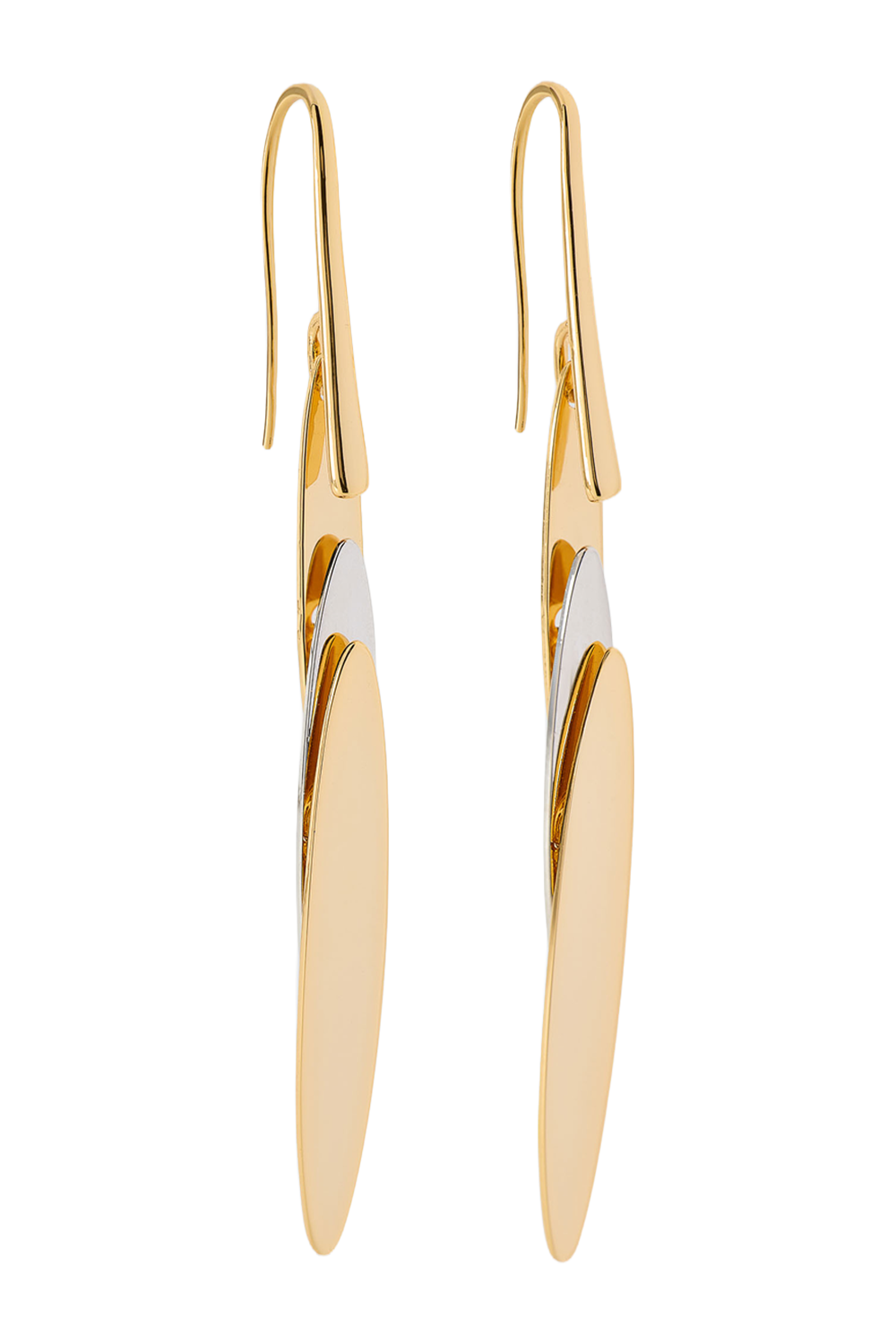 Short Feather Drop Earrings - Silver Yellow-SLVR YLW-JEWELRYBOUTIQUEEARRING-JENNIFER FISHER
