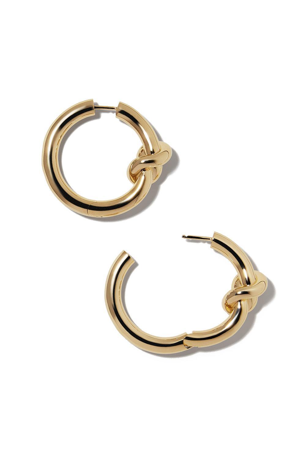 Baby Knot Hoop Earrings - 1.5in-YELLOW GOLD-JEWELRYBOUTIQUEEARRING-JENNIFER FISHER