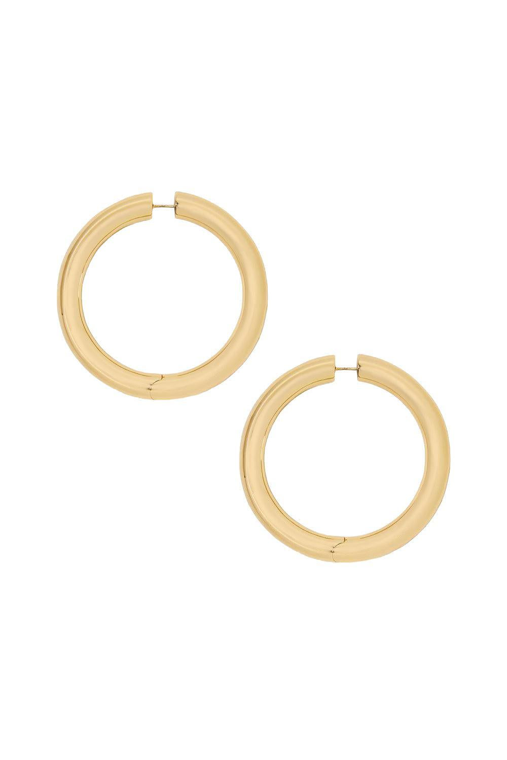Baby Samira Hinged Hoop Earrings - Yellow Gold - 1.5in-YELLOW GOLD-JEWELRYBOUTIQUEEARRING-JENNIFER FISHER