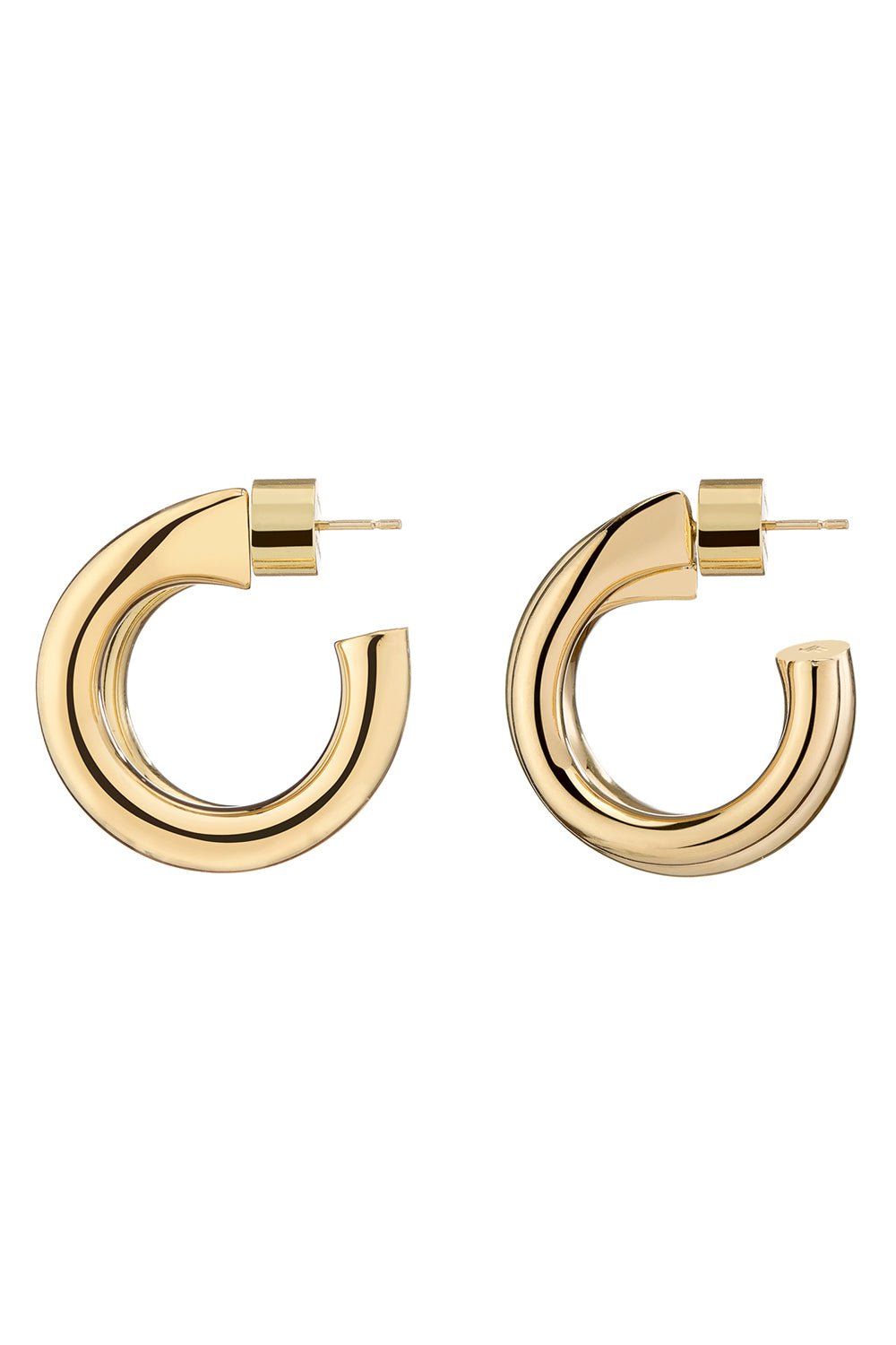 JENNIFER FISHER-Double Huggie Earrings-YELLOW GOLD