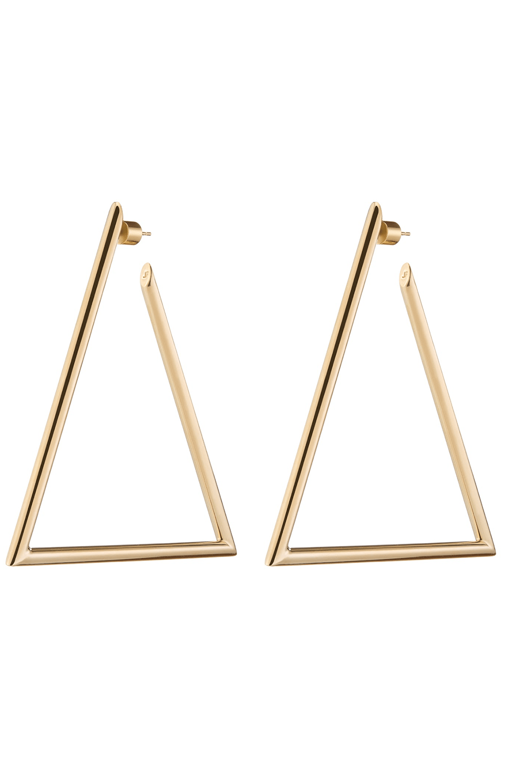 JENNIFER FISHER-Elle Hoop Earrings - 3.5"-YELLOW GOLD