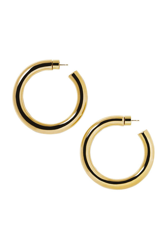JENNIFER FISHER-Jamma Baby Hoop Earrings - 1.5in-YELLOW GOLD