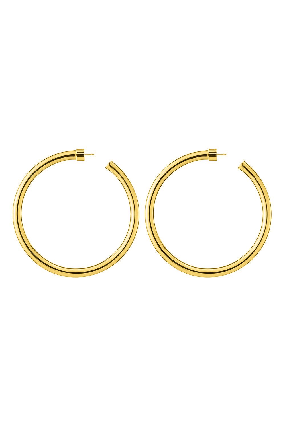 JENNIFER FISHER-Natasha Hoop Earrings - 2in-YELLOW GOLD
