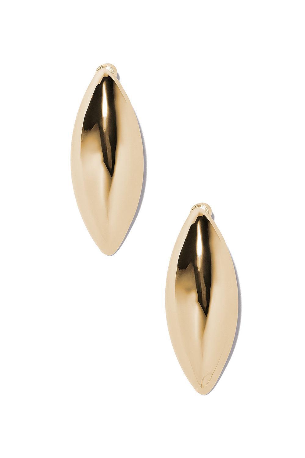 JENNIFER FISHER-Puffy Dagger Earrings-YELLOW GOLD