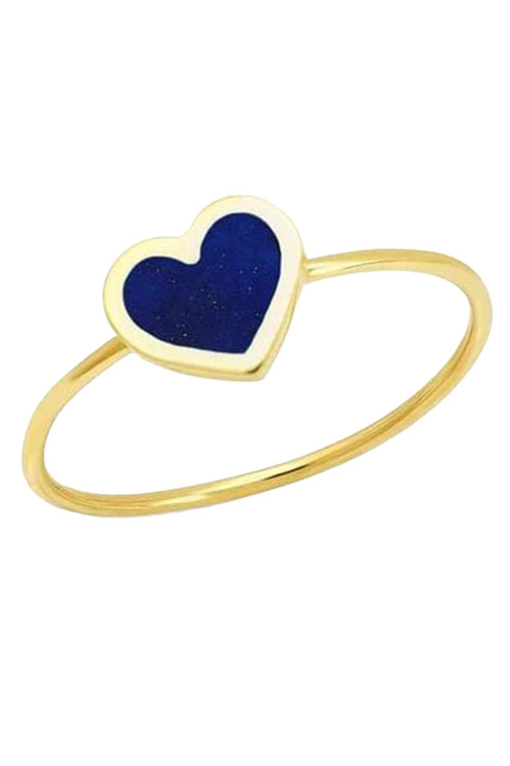Mini Lapis Inlay Heart Ring-YELLOW GOLD-6.5-JEWELRYFINE JEWELRING-JENNIFER MEYER