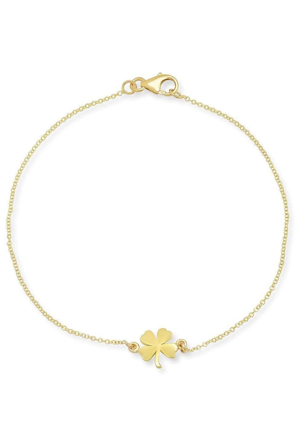 JENNIFER MEYER-Mini Four Leaf Clover Bracelet-YELLOW GOLD