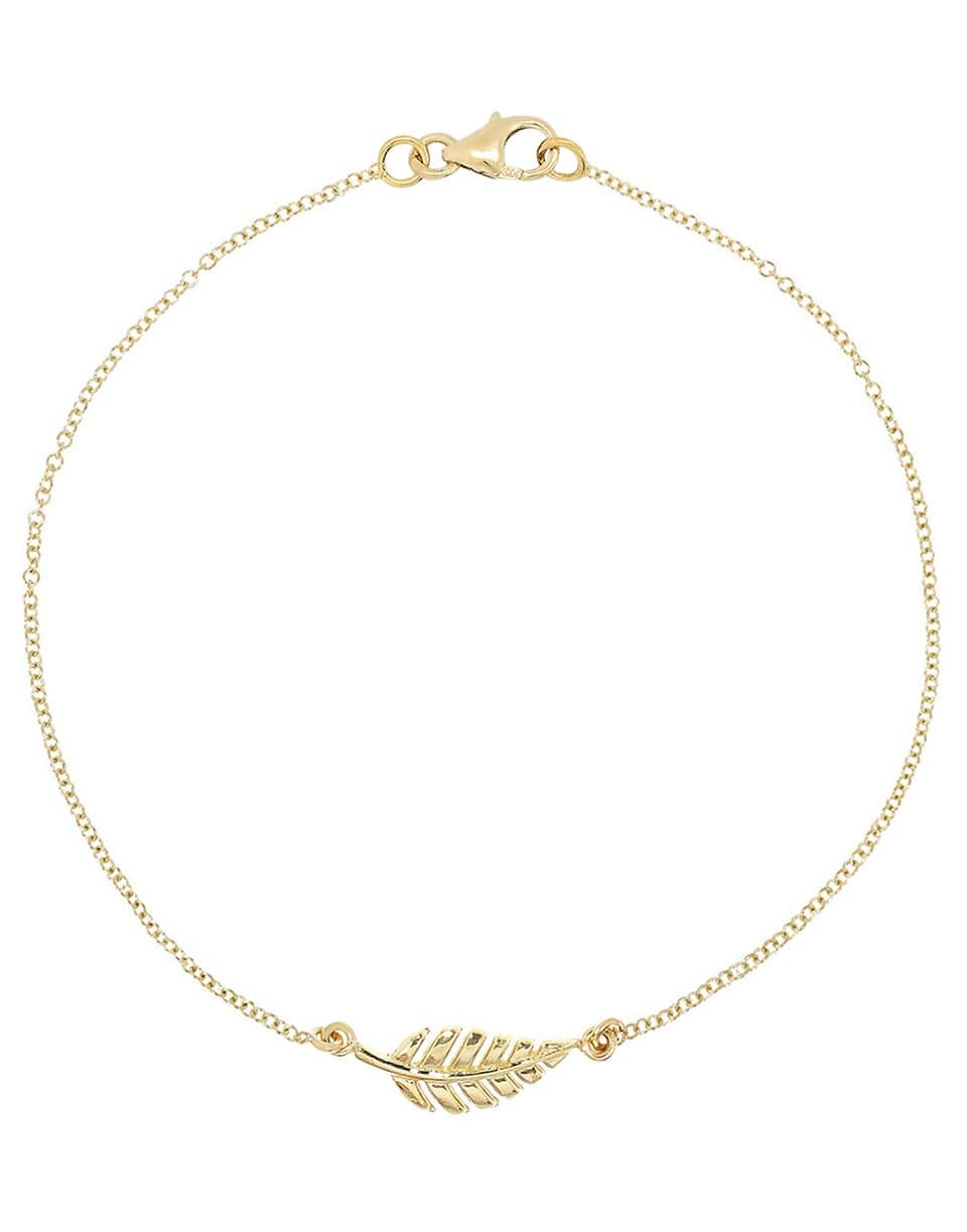 JENNIFER MEYER-Mini Leaf Bracelet-YELLOW GOLD