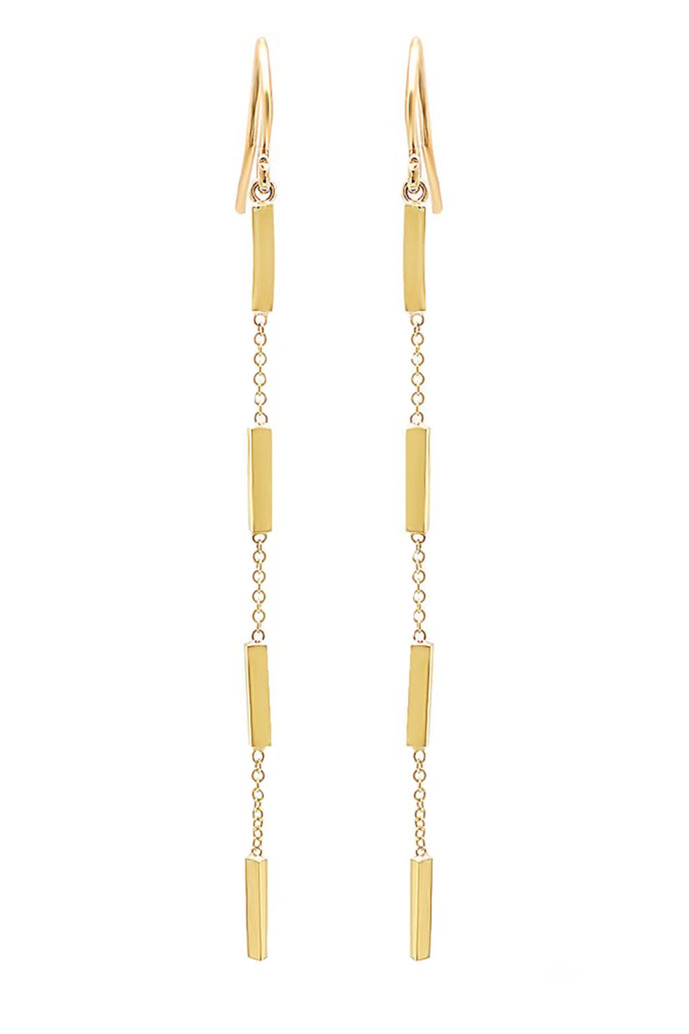JENNIFER MEYER-Bar By-The-Inch Earrings-YELLOW GOLD