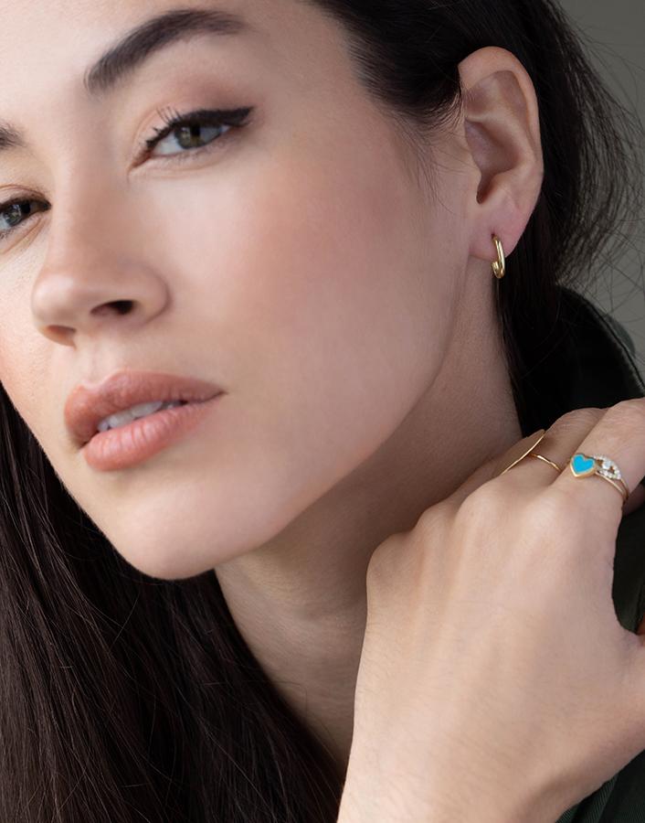 JENNIFER MEYER-Edith Link Studs-YELLOW GOLD