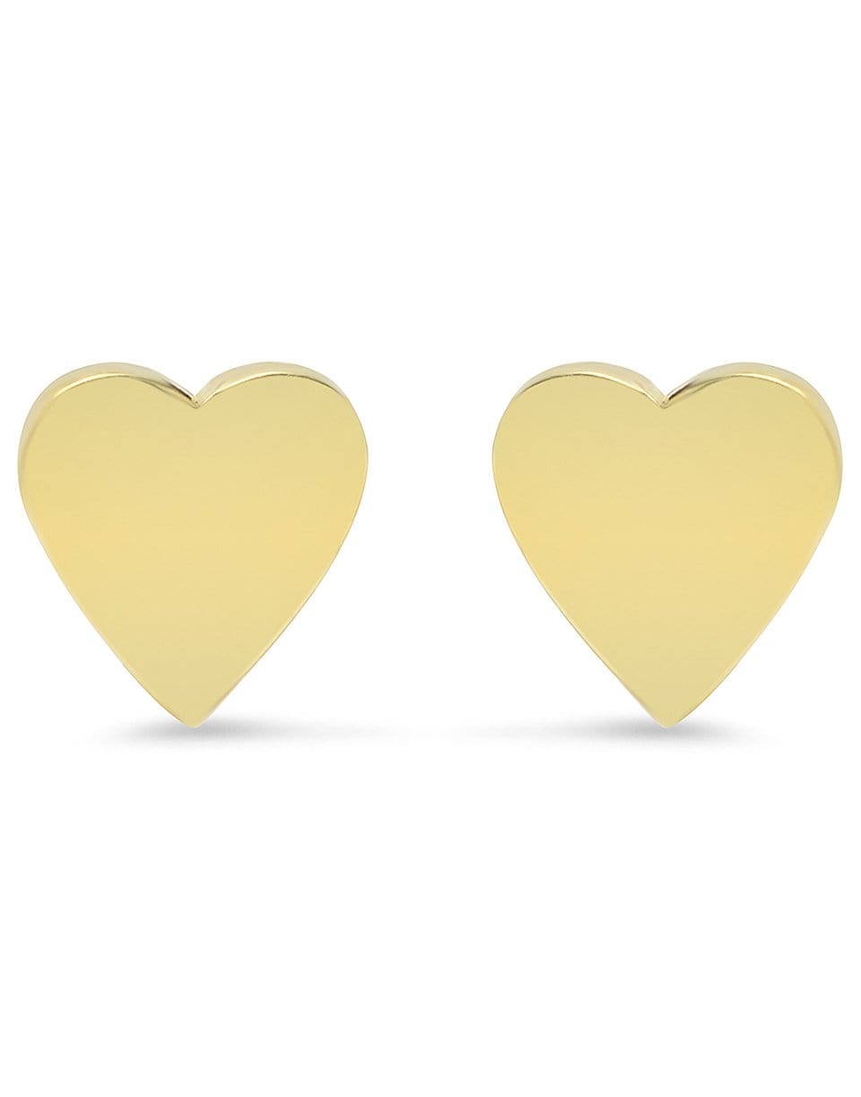 JENNIFER MEYER-Heart Studs-YELLOW GOLD