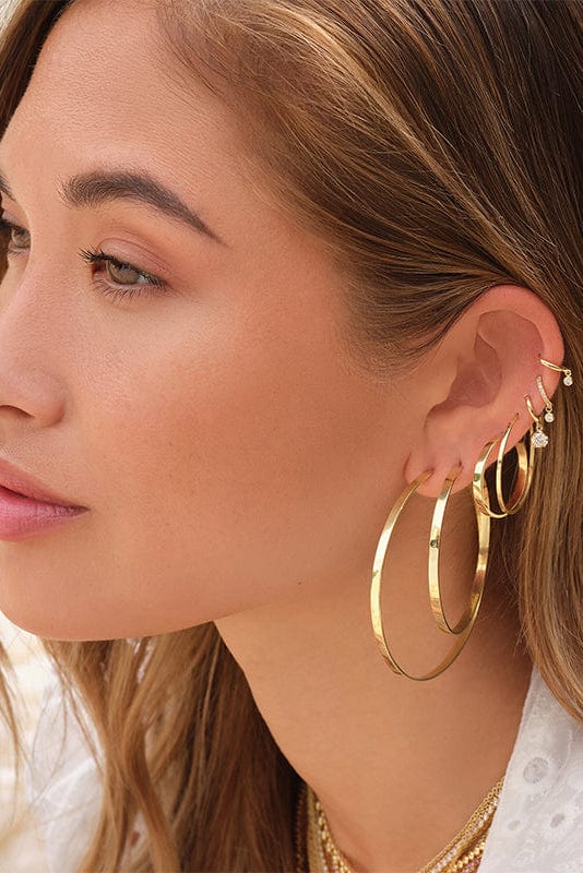 JENNIFER MEYER-Large Ellen Hoops-YELLOW GOLD