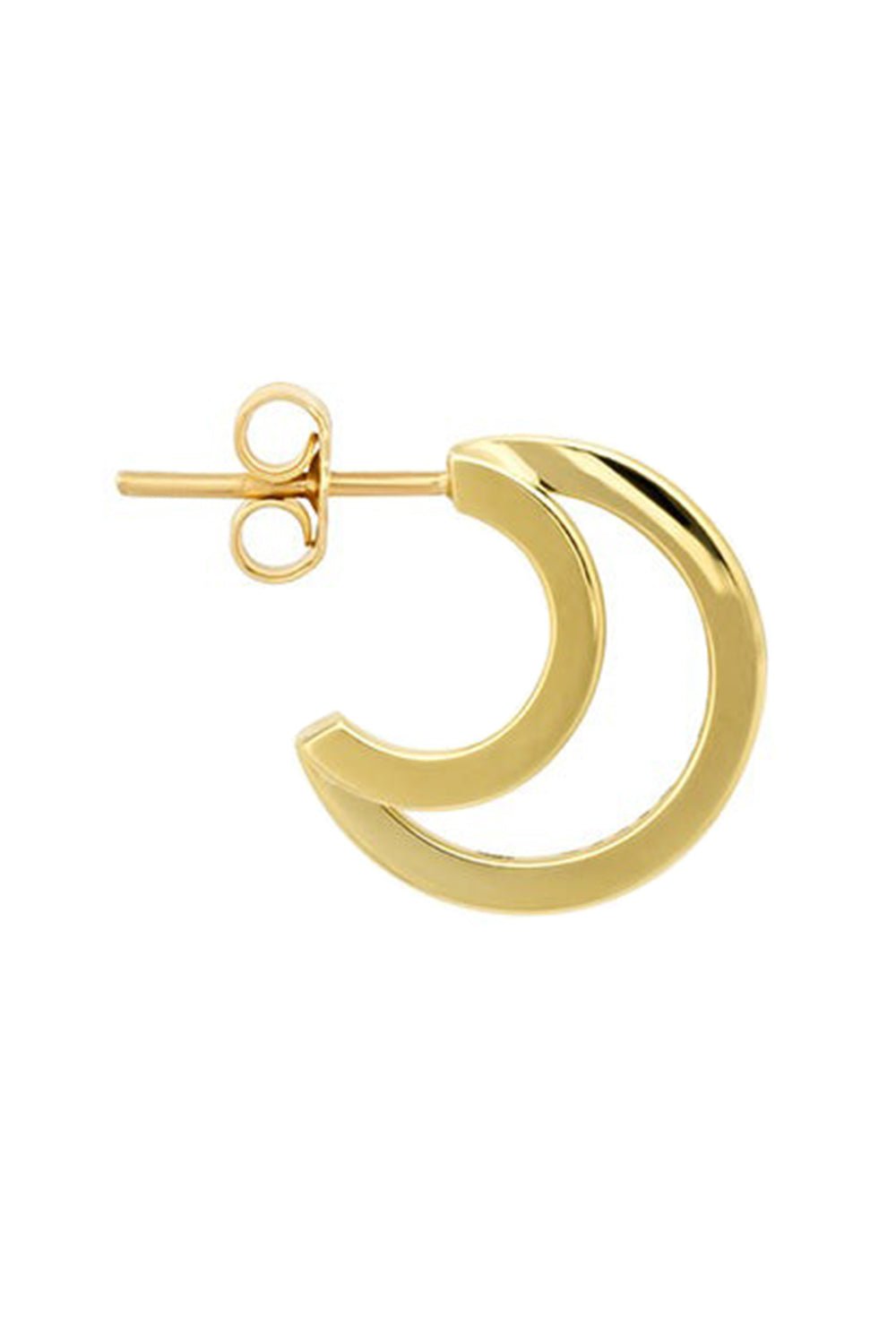 JENNIFER MEYER-Mini Double Hoop Earrings-YELLOW GOLD