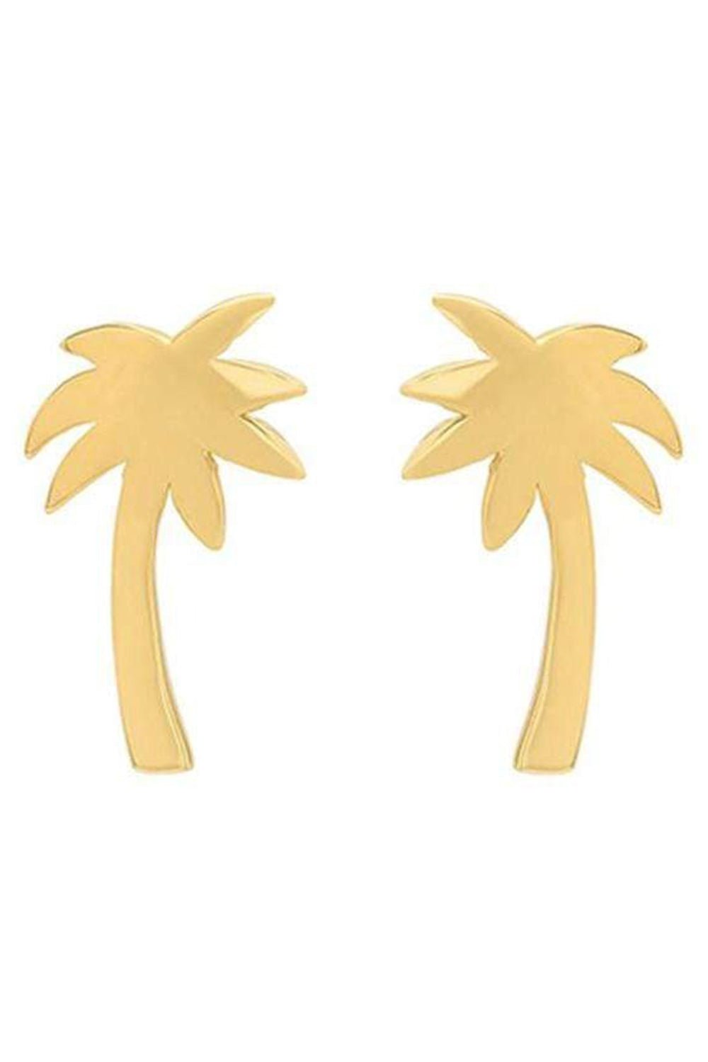 JENNIFER MEYER-Mini Palm Tree Studs-YELLOW GOLD