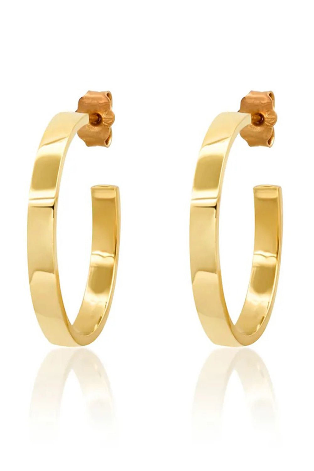 JENNIFER MEYER-Small Ellen Flat Hoops-YELLOW GOLD