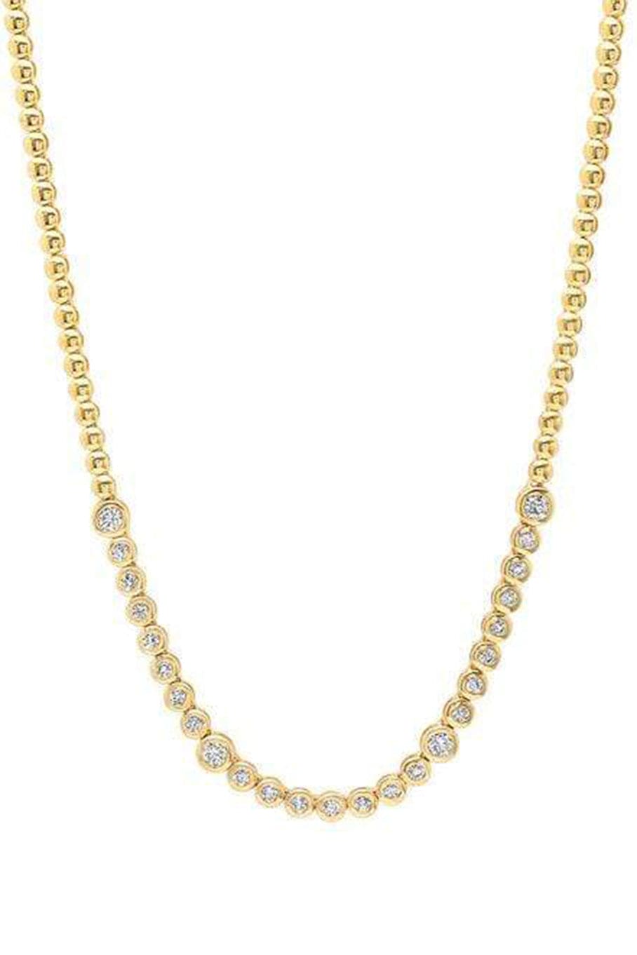 1/3 Diamond Mini Bezel Tennis Necklace